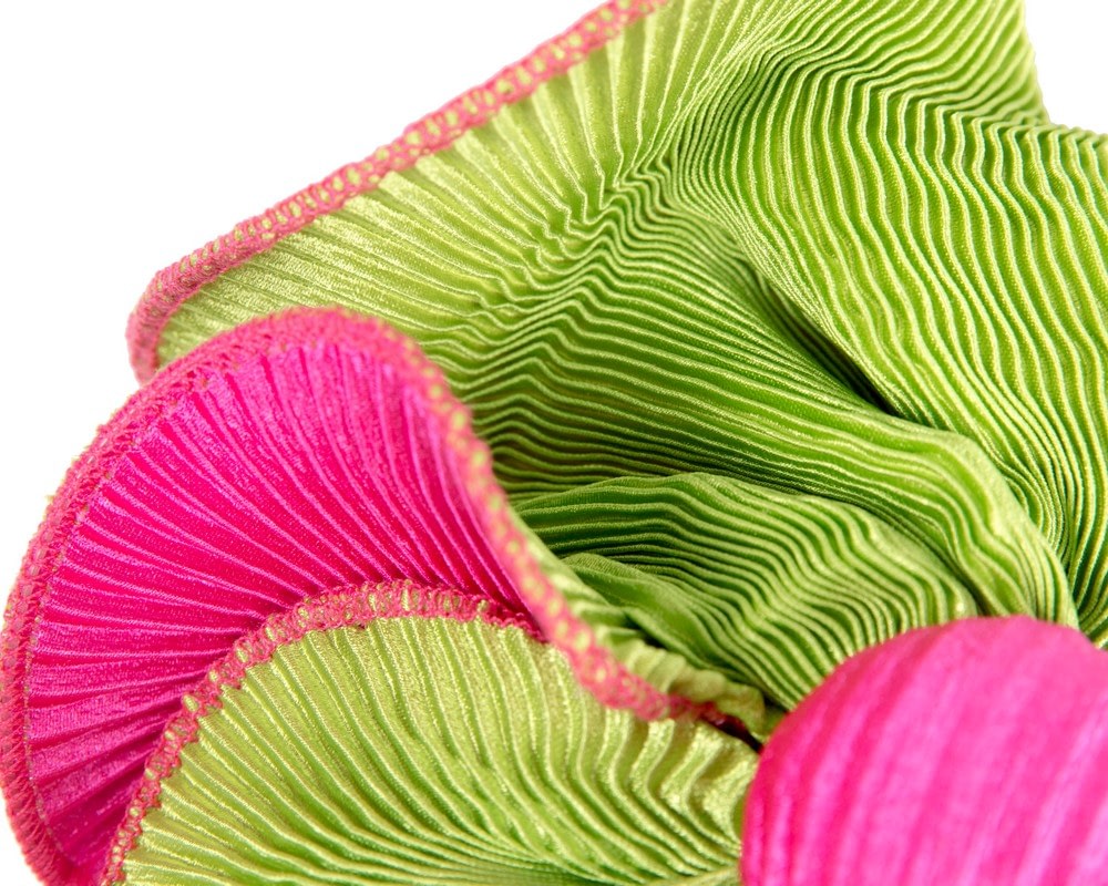 Exclusive lime & fuchsia fascinator by Max Alexander - Image 3
