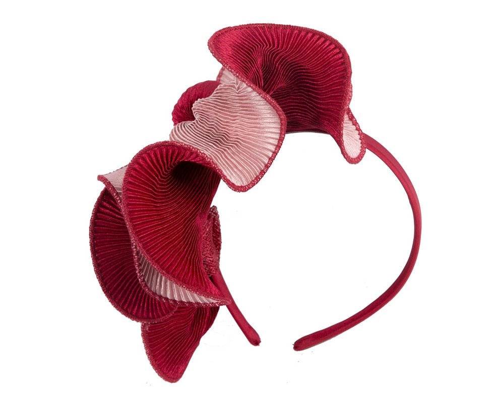 Exclusive pink & wine fascinator by Max Alexander - Image 4