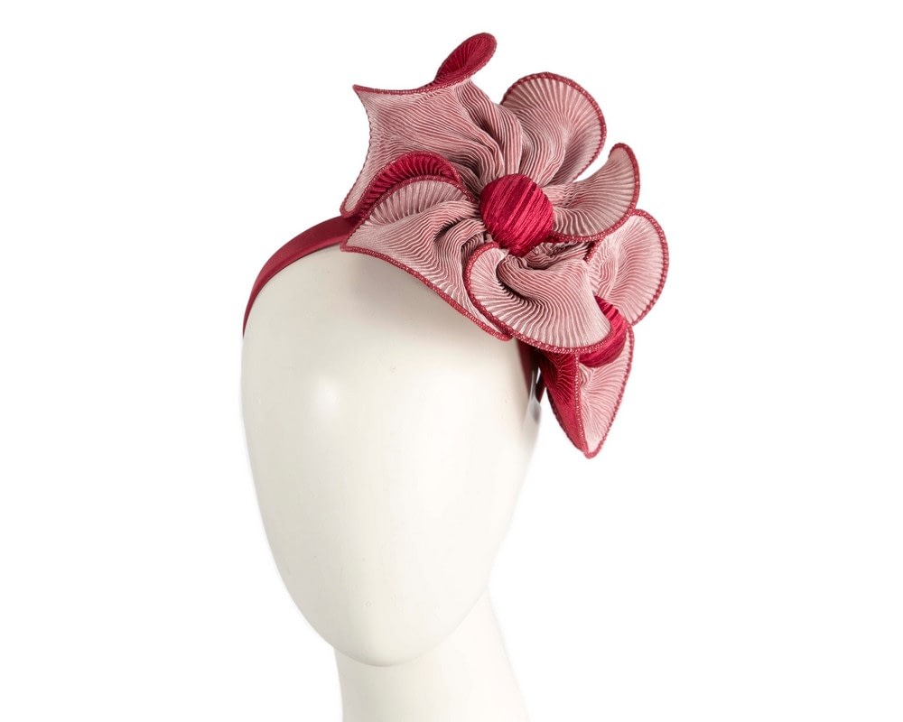 Fascinators Online - Exclusive pink & wine fascinator by Max Alexander
