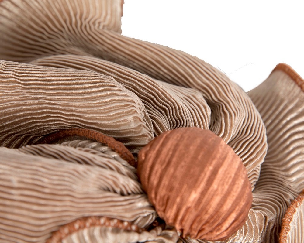 Exclusive tan & nude fascinator by Max Alexander - Image 3