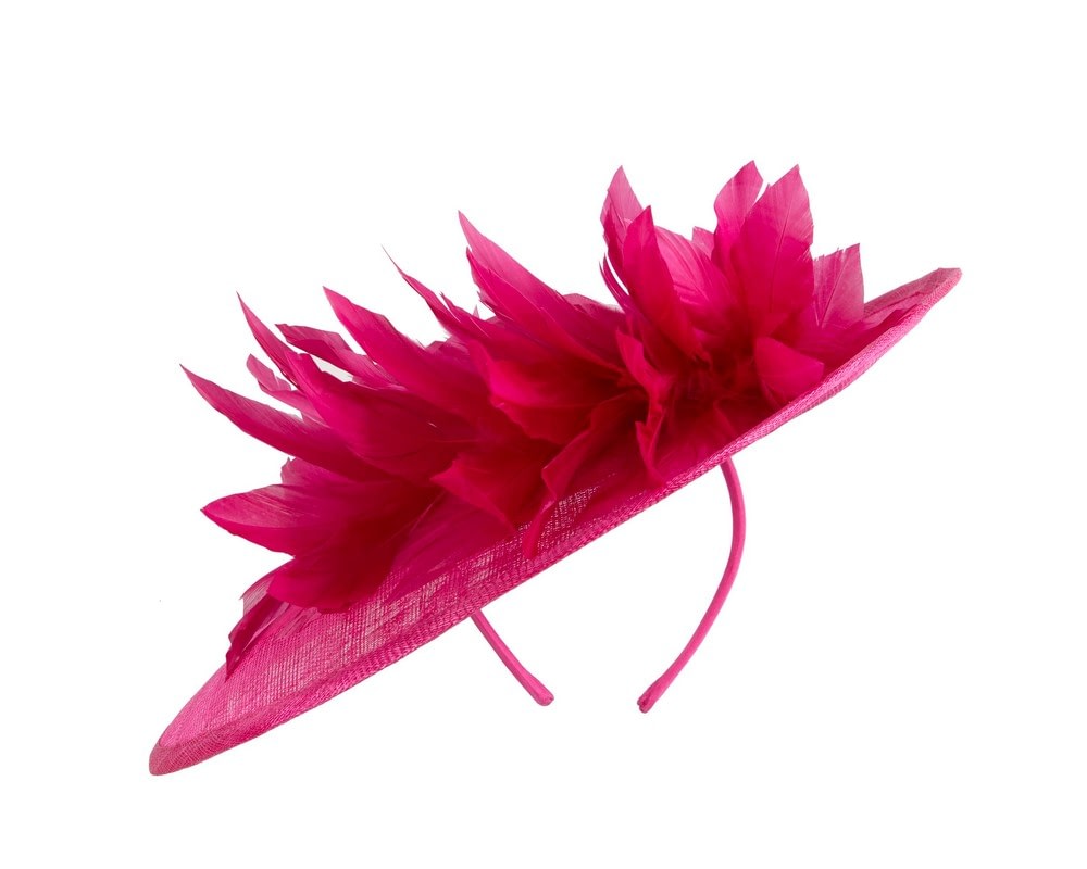 Large fuchsia sinamay hat by Max Alexander - Fascinators Online Large fuchsia sinamay hat by Max Alexander - Image 6
