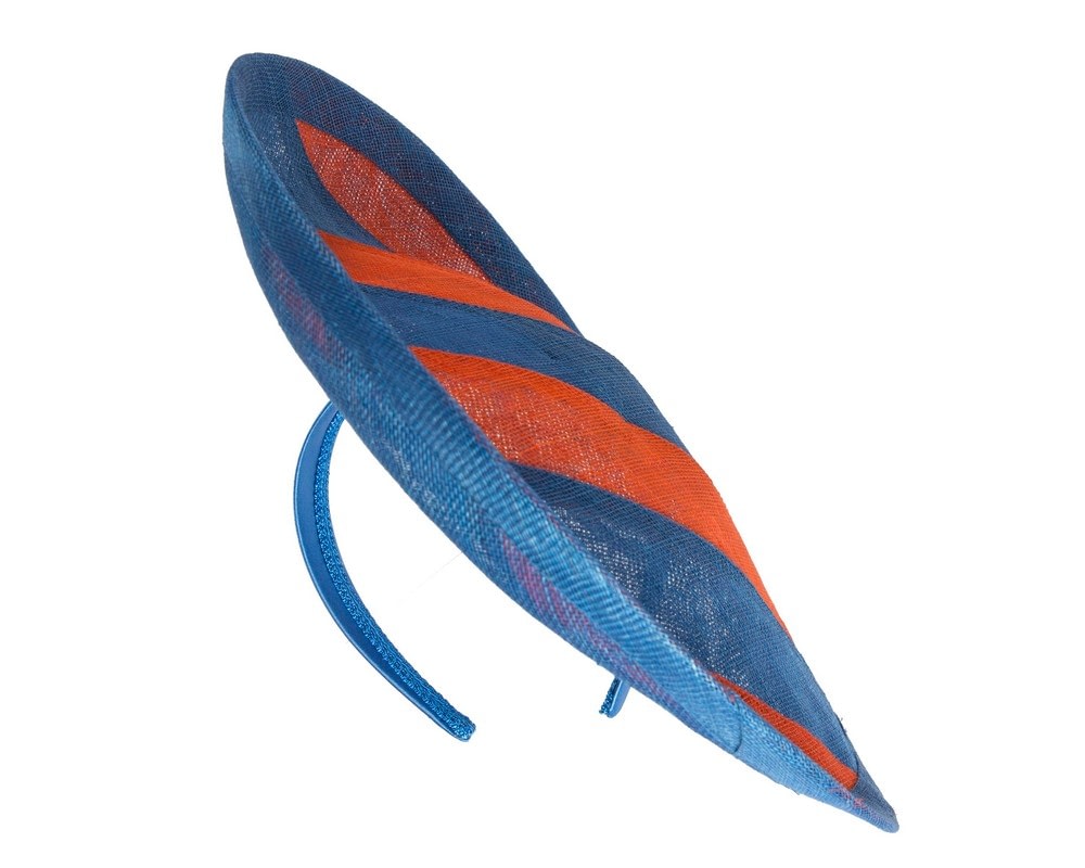 Large stripy sinamay fascinator by Max Alexander - Image 4