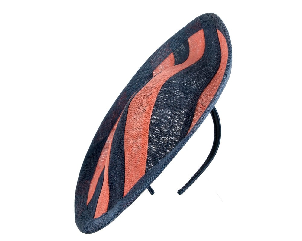 Fascinators Online - Large stripy sinamay fascinator by Max Alexander