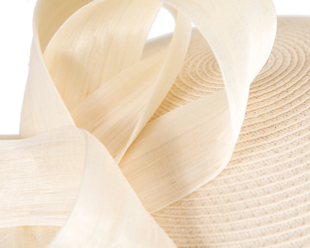 Cream beret hat with loops by Max Alexander - Fascinators Online Cream beret hat with loops by Max Alexander - Image 5