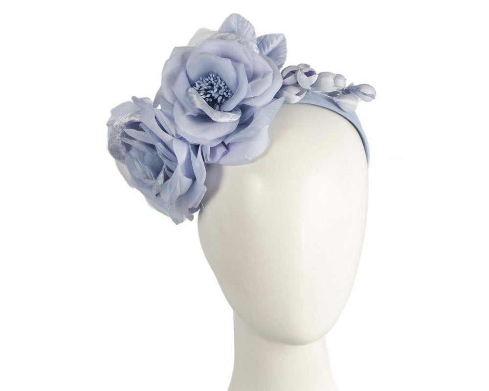 Fascinators Online - Large blue flower fascinator by Max Alexander