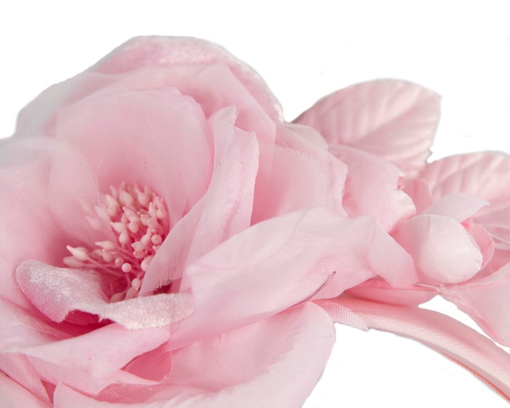 Large pink flower fascinator by Max Alexander - Fascinators Online Large pink flower fascinator by Max Alexander - Image 3