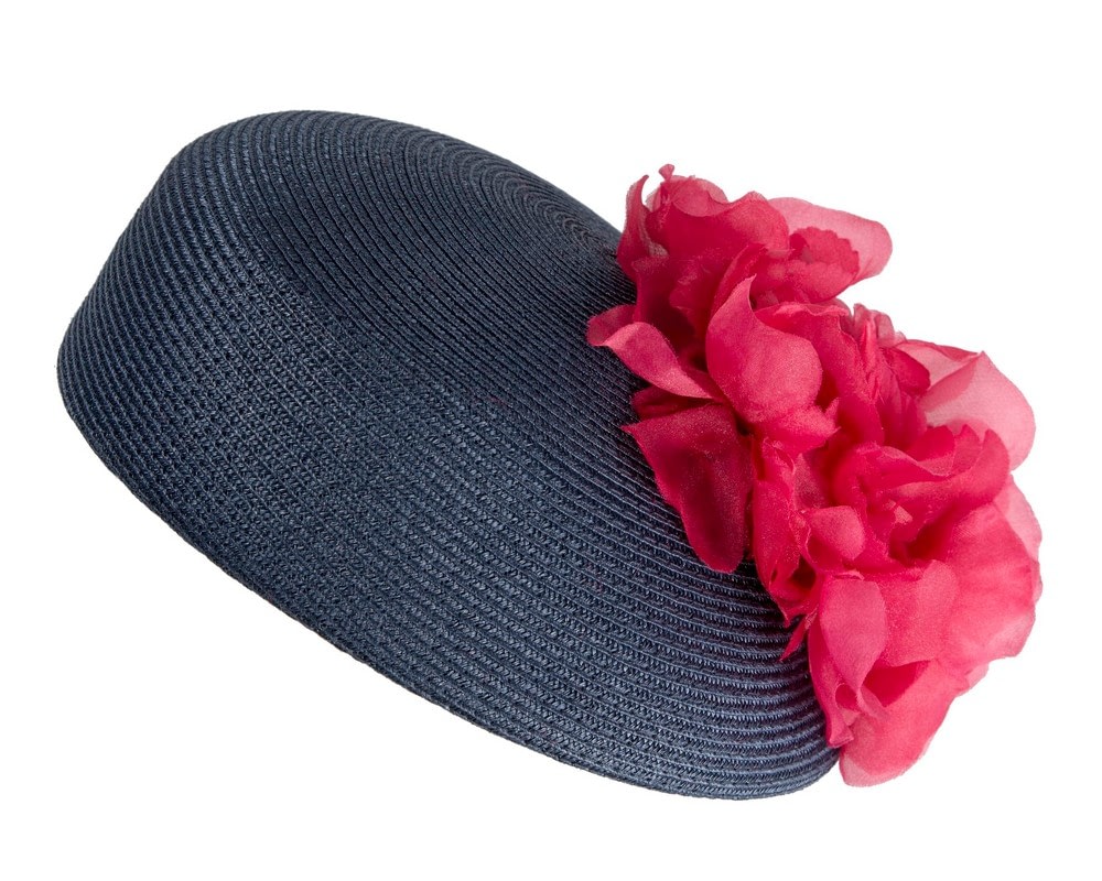 Navy & red beret hat by Max Alexander - Fascinators Online Navy & red beret hat by Max Alexander - Image 6