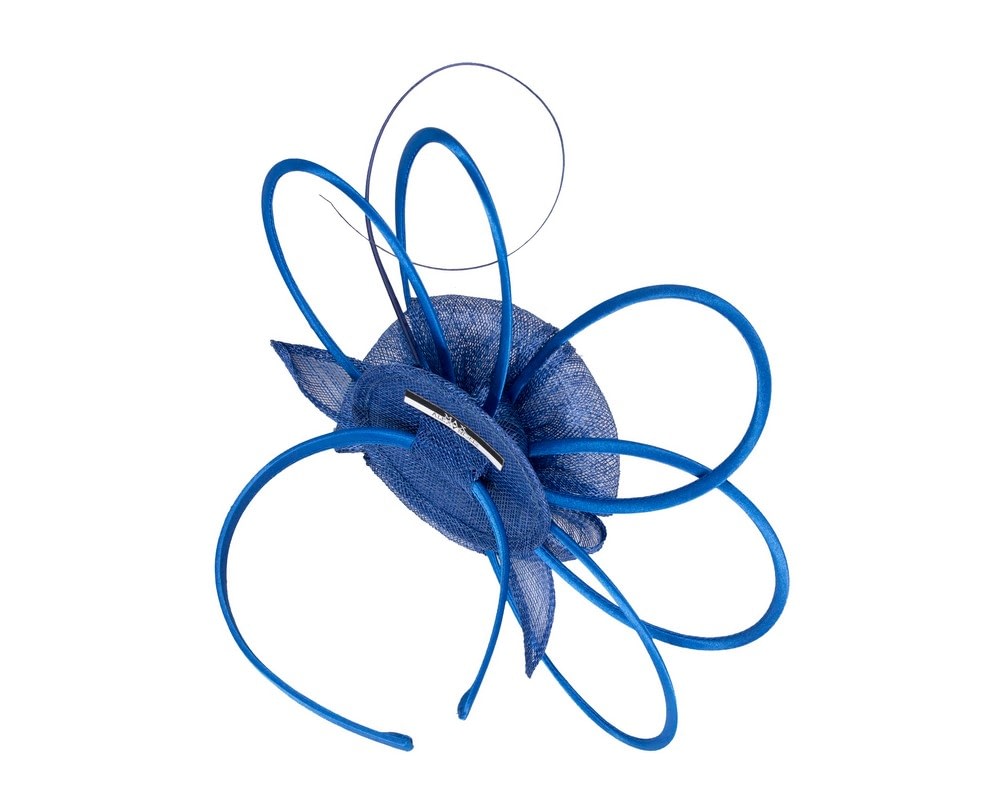 Royal Blue sinamay flower fascinator by Max Alexander - Image 4