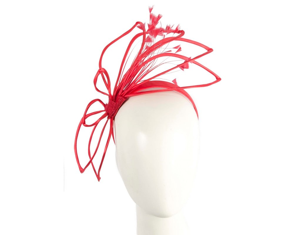 Fascinators Online - Red scuplted fascinator by Max Alexander