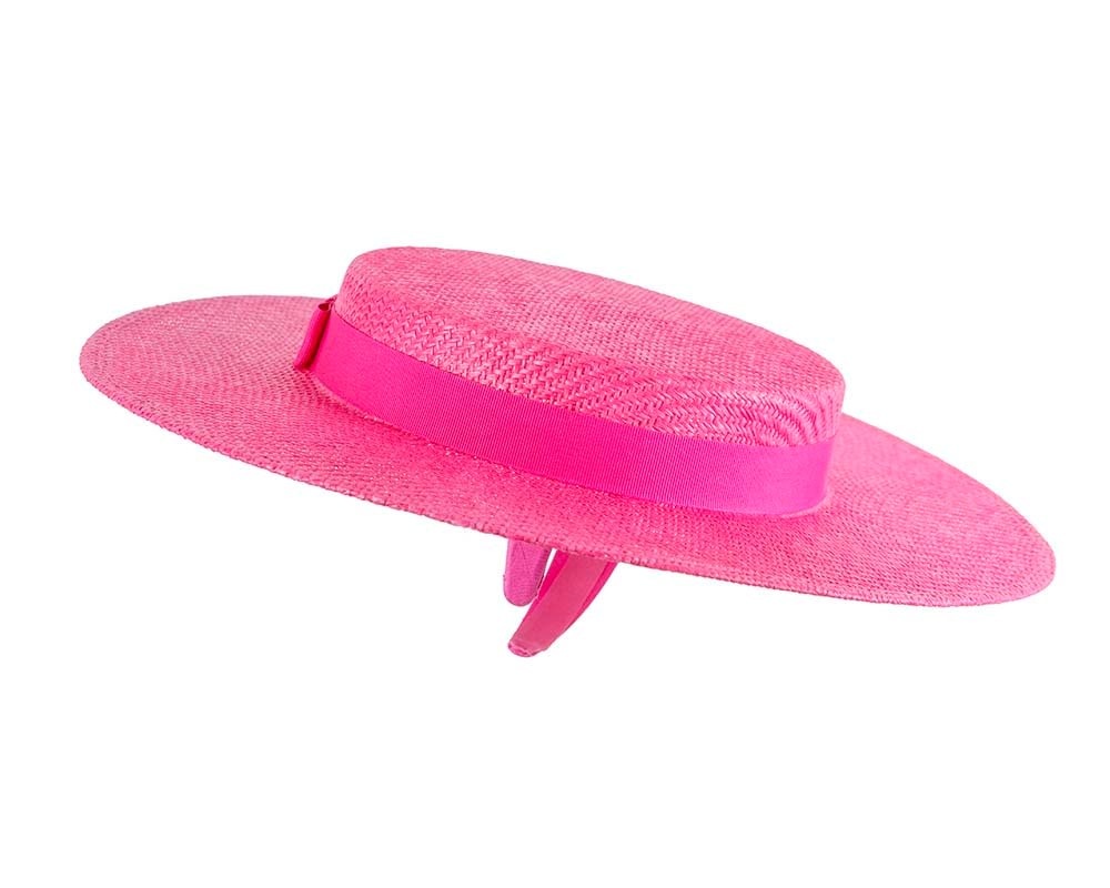 Max Alexander Fuchsia Boater Hat - Fascinators Online Max Alexander Fuchsia Boater Hat - Image 6