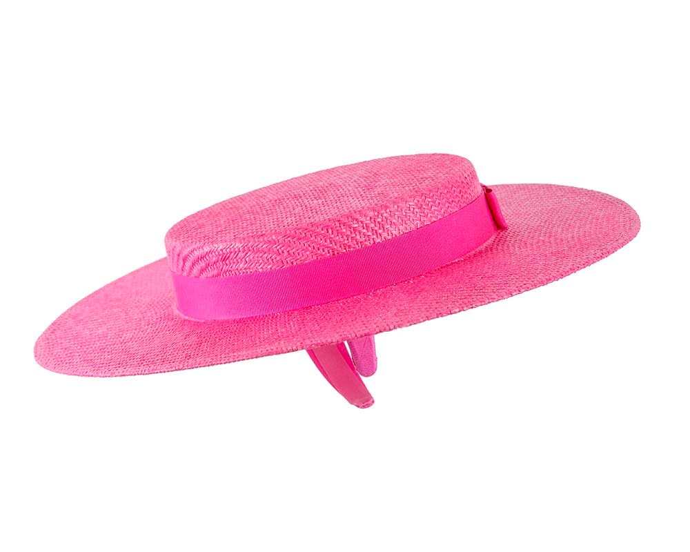 Max Alexander Fuchsia Boater Hat - Fascinators Online Max Alexander Fuchsia Boater Hat - Image 4