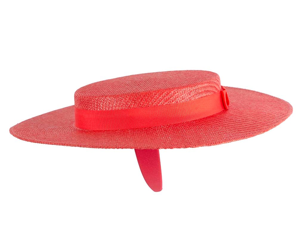 Max Alexander Red Boater Hat - Fascinators Online Max Alexander Red Boater Hat - Image 7