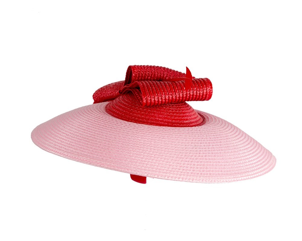 Pink & Red Max Alexander PU Braid Saucer Fascinator - Fascinators Online Pink & Red Max Alexander PU Braid Saucer Fascinator - Image 4