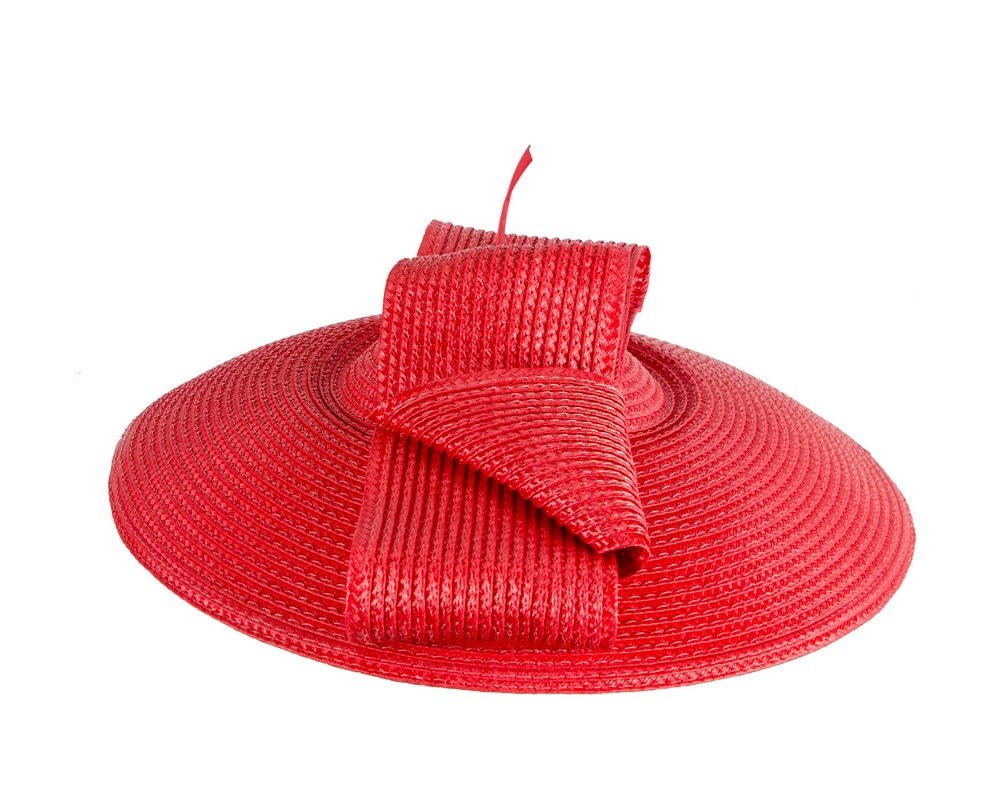 Red Max Alexander PU Braid Saucer Fascinator - Image 3