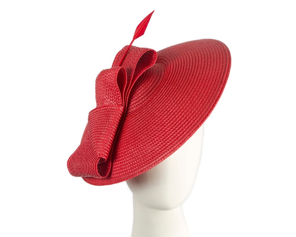 Fascinators Online - Red Max Alexander PU Braid Saucer Fascinator