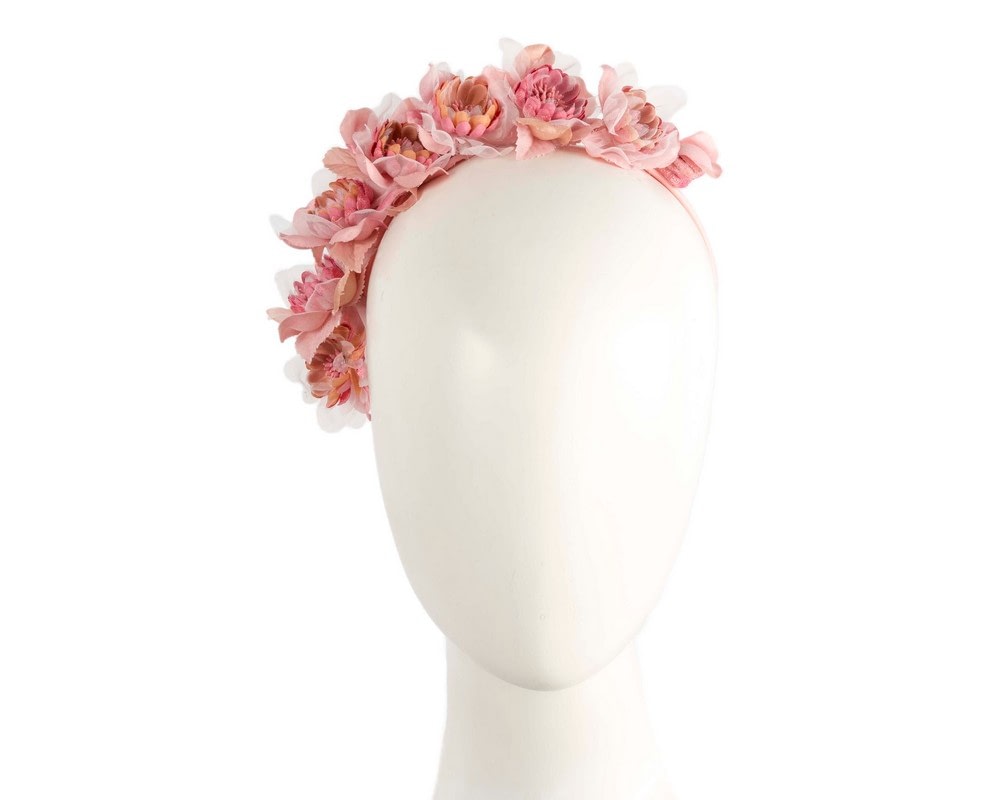 Fascinators Online - Pink flower fascinator headband by Max Alexander