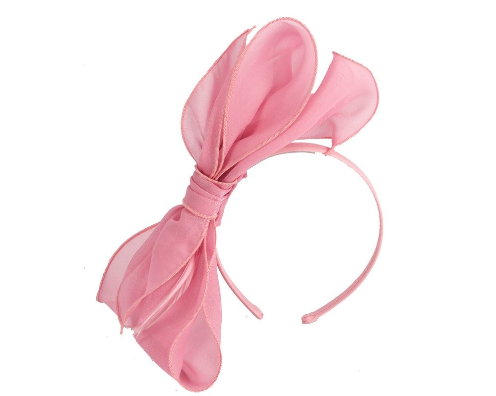 Fascinators Online - Pink organza bow fascinator by Max Alexander