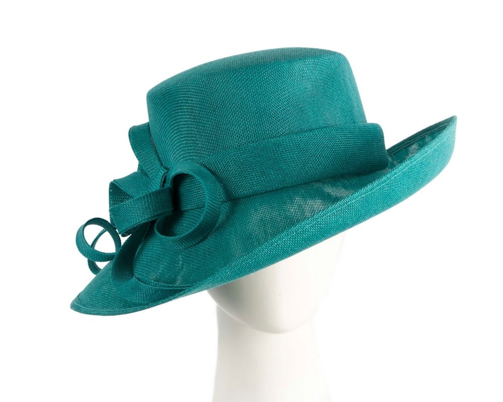 Fascinators Online - Teal Green ladies fashion hat by Max Alexander