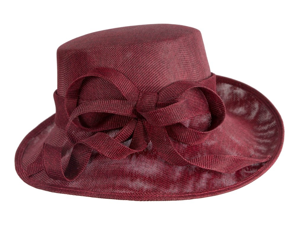 Wine-colored ladies fashion hat by Max Alexander - Fascinators Online Wine-colored ladies fashion hat by Max Alexander - Image 4
