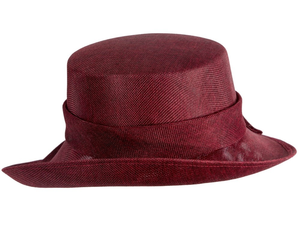 Wine-colored ladies fashion hat by Max Alexander - Fascinators Online Wine-colored ladies fashion hat by Max Alexander - Image 3