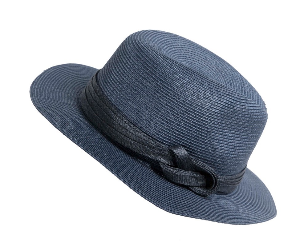 Navy soft-brimmed fedora hat by Max Alexander - Image 3