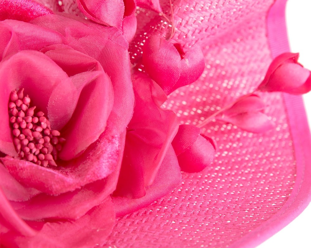 Bespoke large fuchsia flower fascinator by Fillies Collection - Image 5