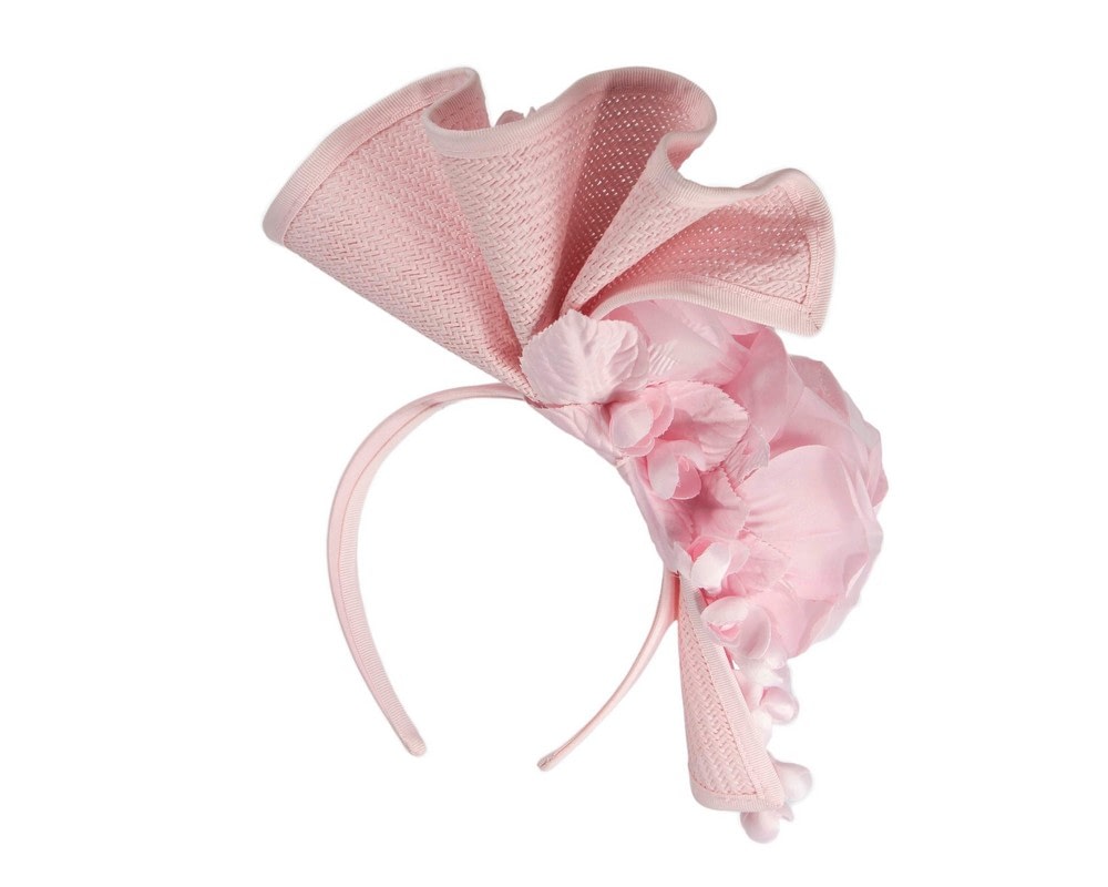 Bespoke large pink flower fascinator by Fillies Collection - Image 6