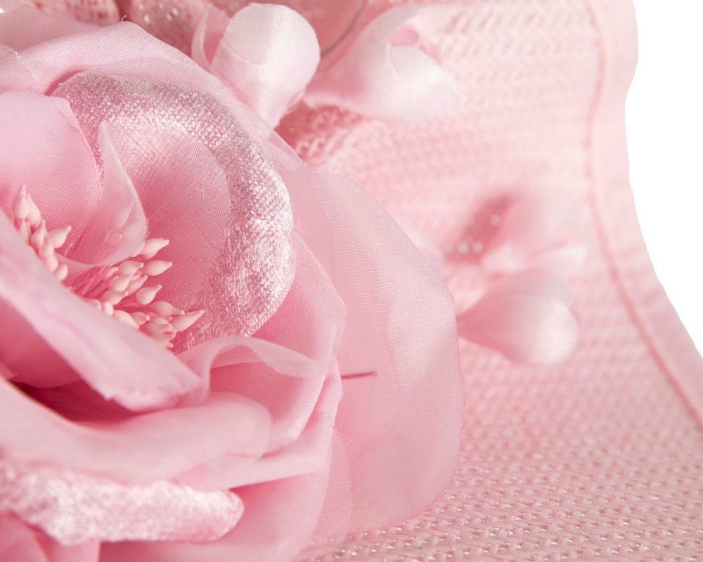 Bespoke large pink flower fascinator by Fillies Collection - Image 5