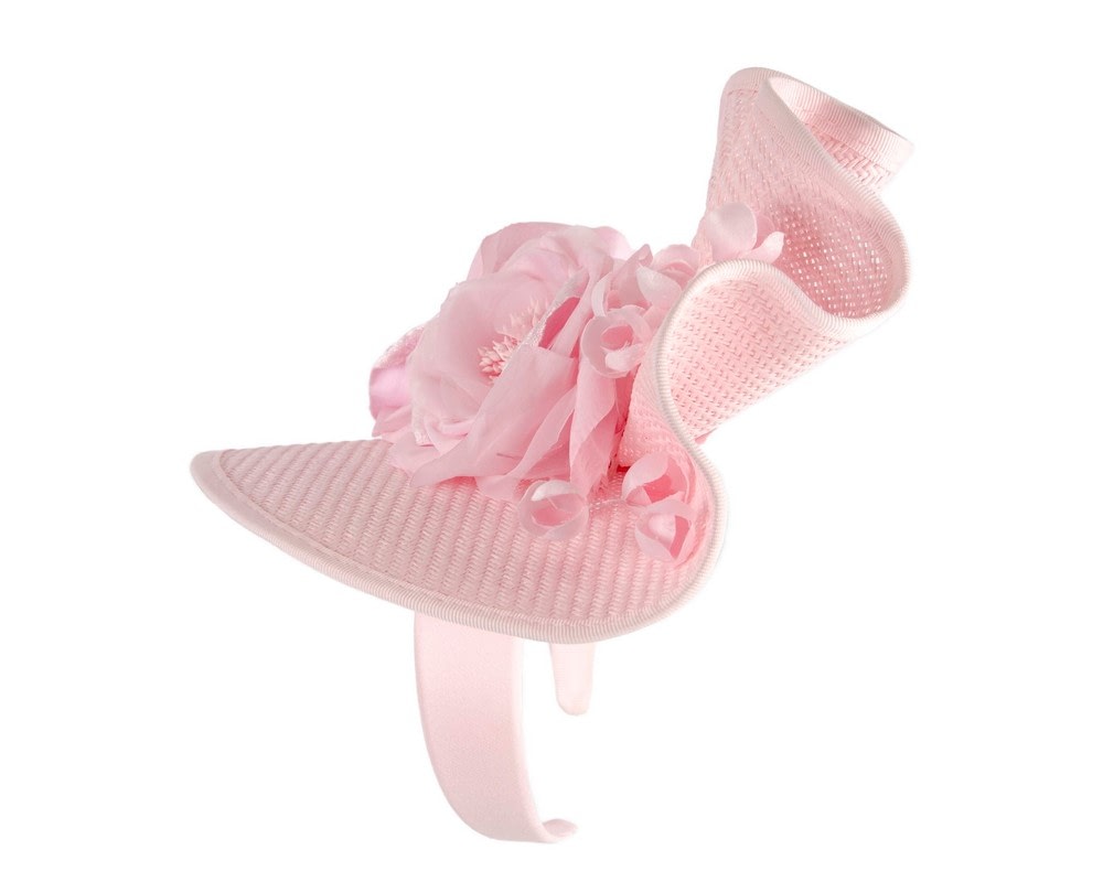 Bespoke large pink flower fascinator by Fillies Collection - Image 3