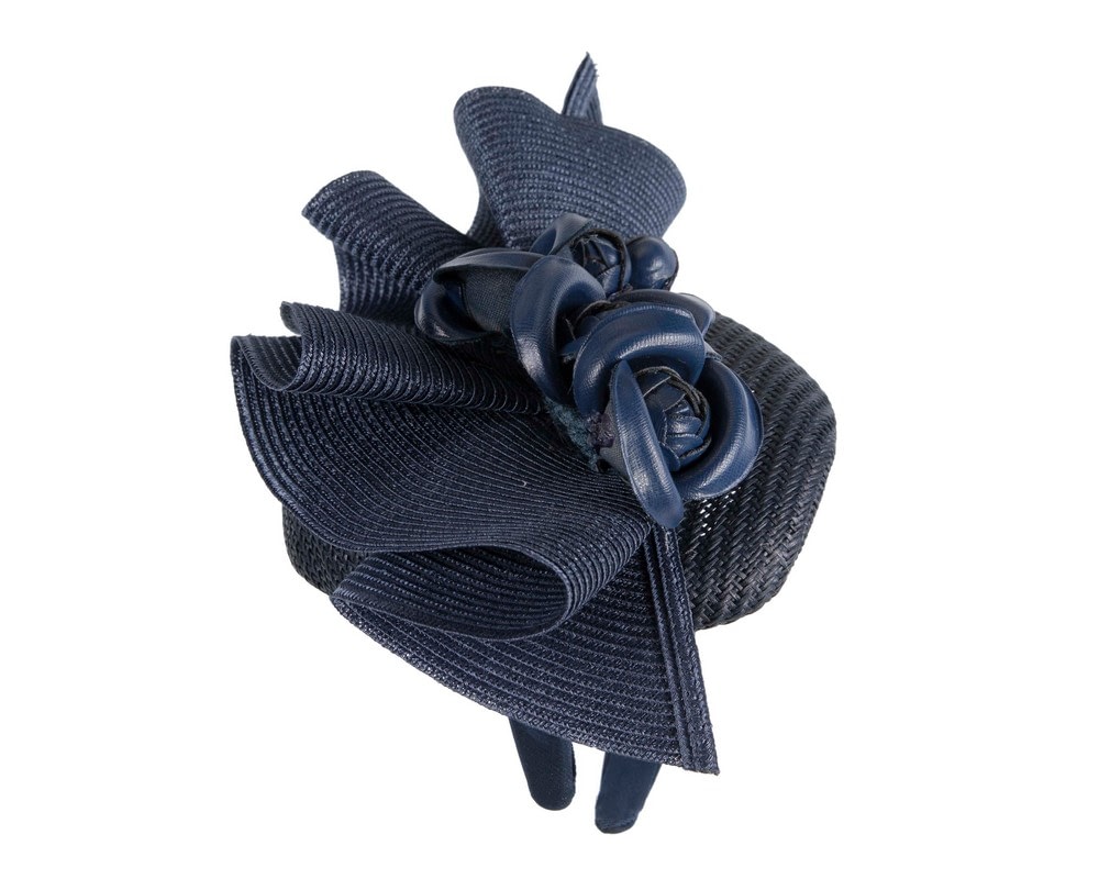 Bespoke navy racing fascinator by Fillies Collection - Fascinators Online Bespoke navy racing fascinator by Fillies Collection - Image 4