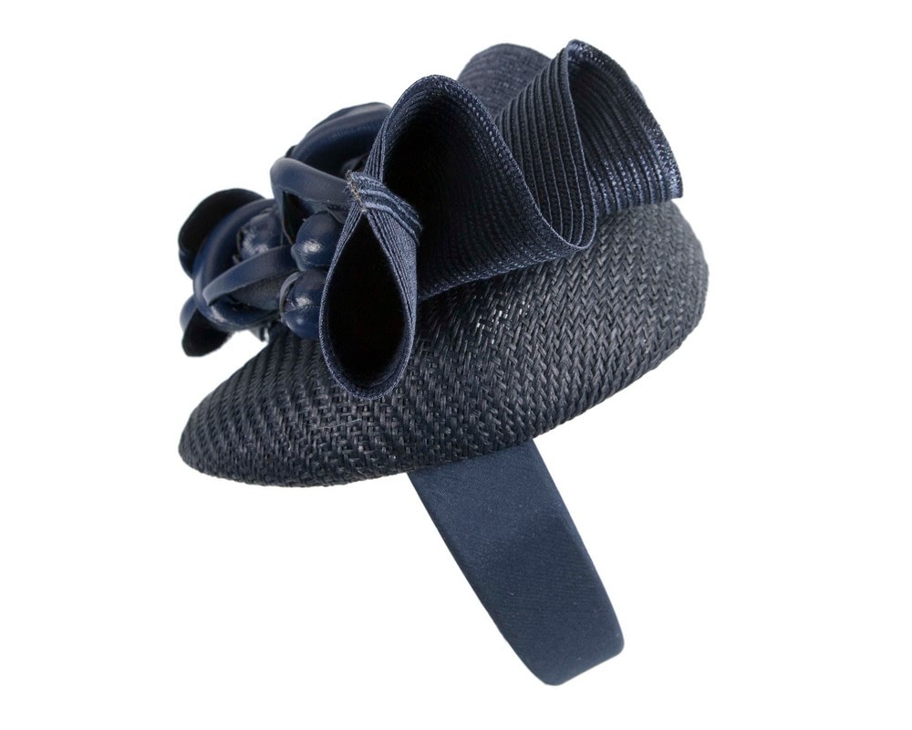 Bespoke navy racing fascinator by Fillies Collection - Fascinators Online Bespoke navy racing fascinator by Fillies Collection - Image 3