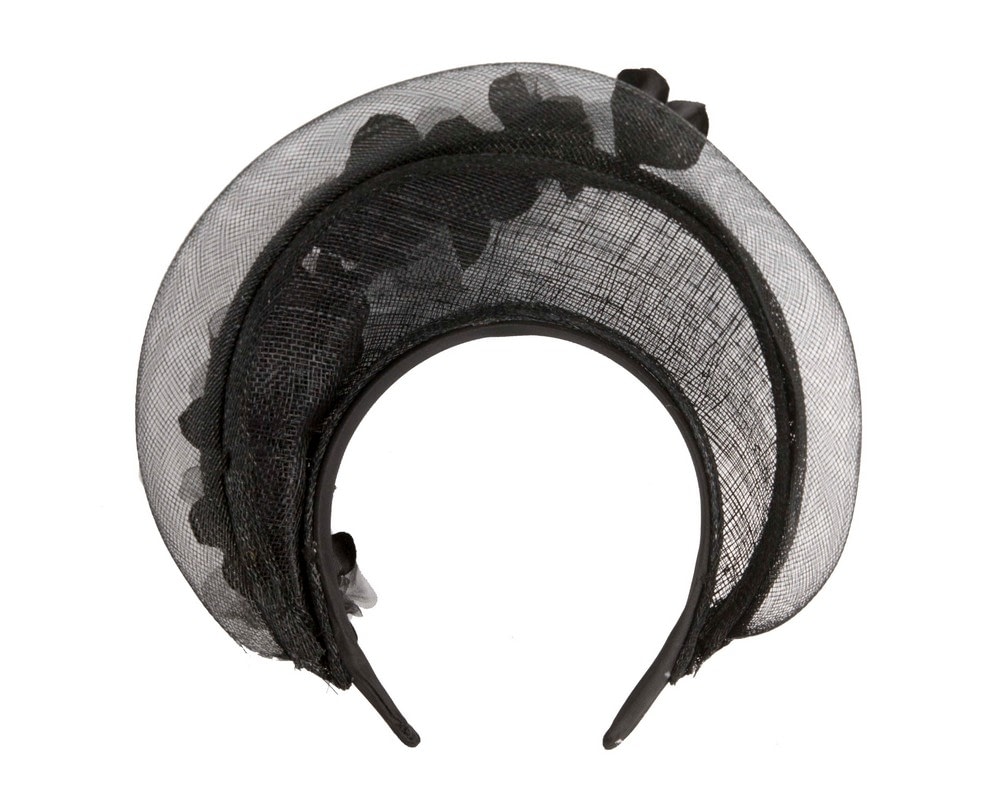 Black flower crown fascinator by Fillies Collection - Image 4