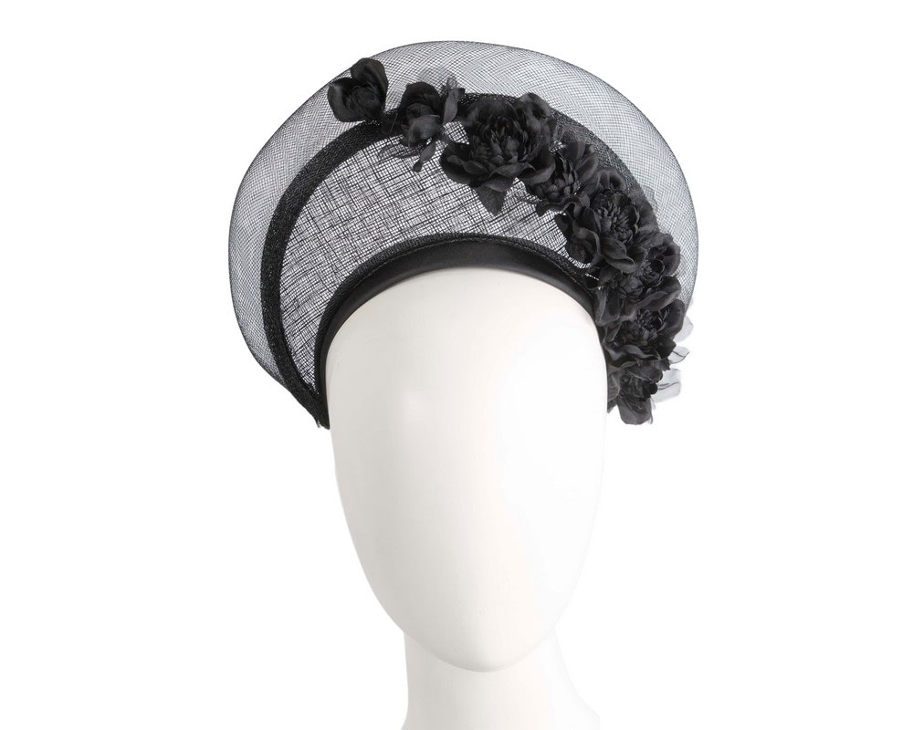 Fascinators Online - Black flower crown fascinator by Fillies Collection