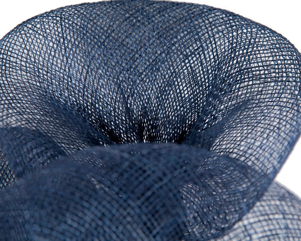 Navy sinamay flower fascinator by Max Alexander - Image 3