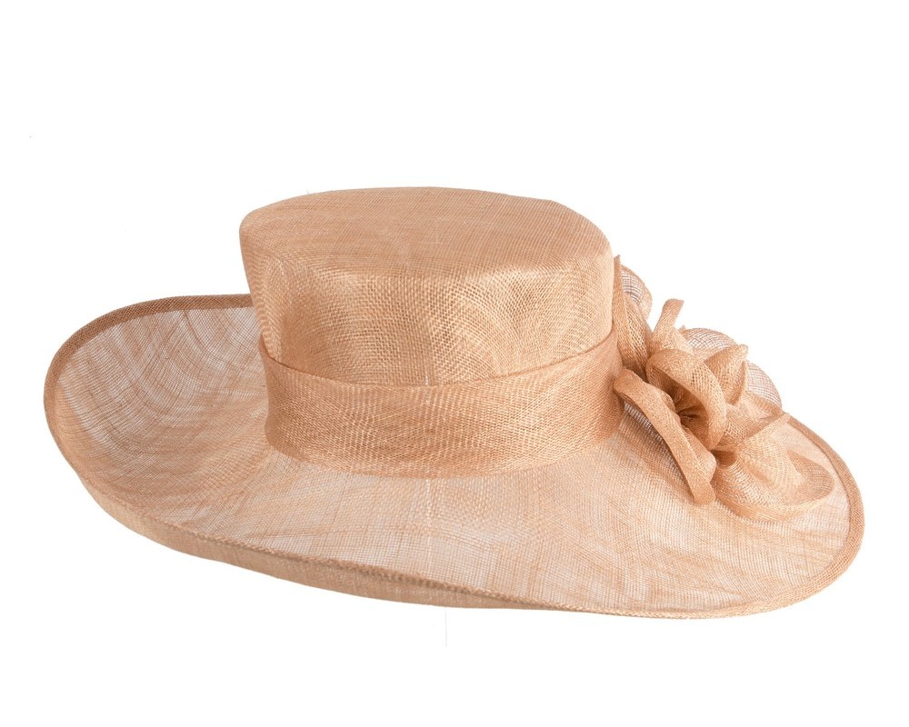 Max Alexander Taupe Floral Wide-Brim Hat - Image 6