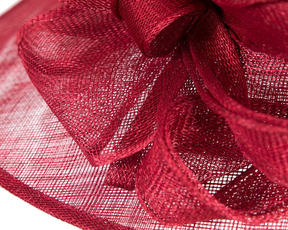 Wine-colored Max Alexander Sinamay Wide-Brim Hat - Image 5