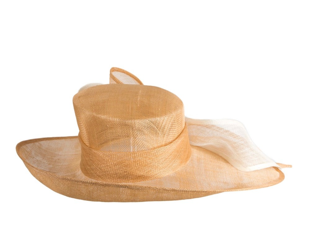 Max Alexander Nude & Cream Wide-Brim Hat with Bow - Image 6