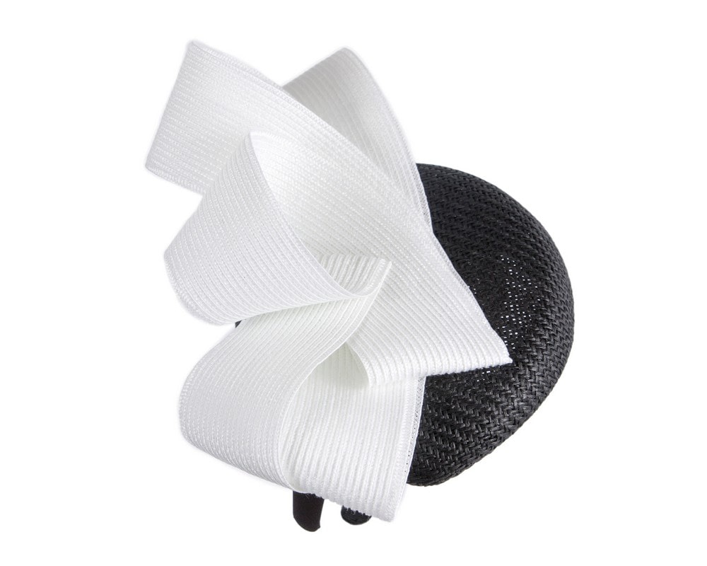 Black & White racing pillbox fascinator by Fillies Collection - Image 3