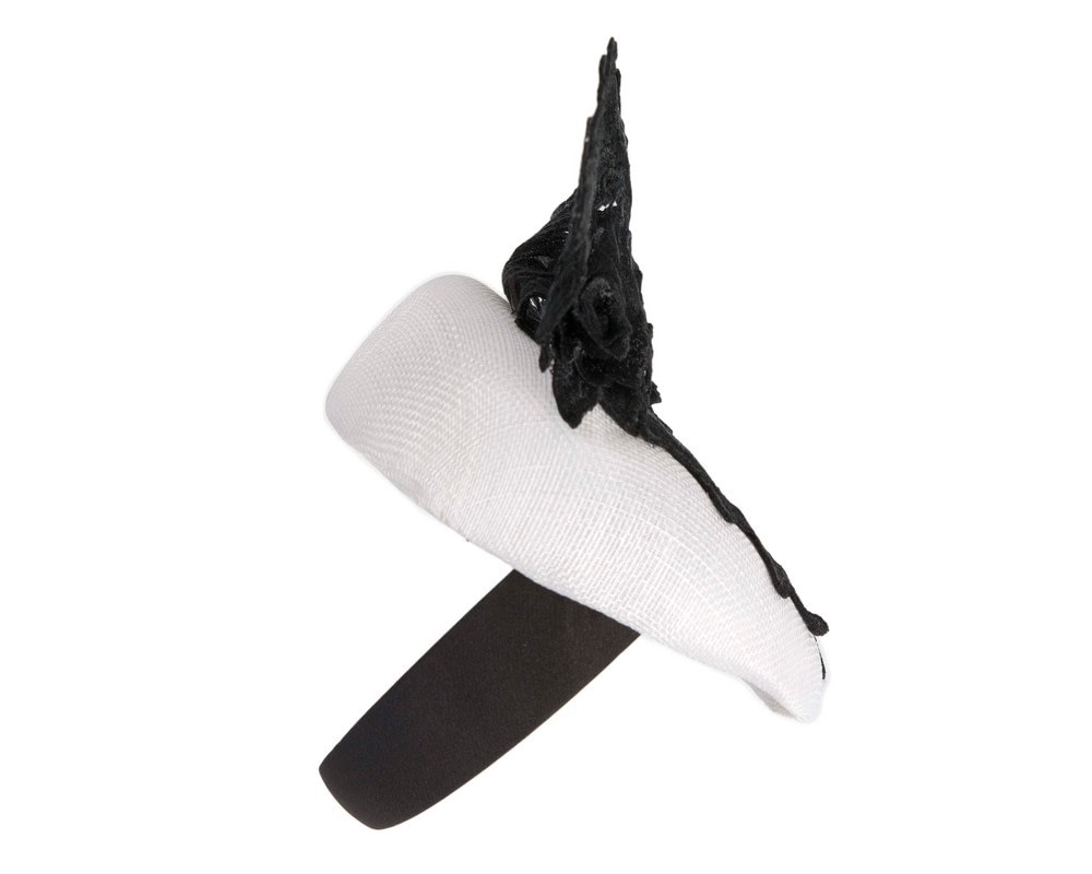 Sophisticated White & black Pillbox Fascinator by Fillies Collection - Fascinators Online Sophisticated White & black Pillbox Fascinator by Fillies Collection - Image 4