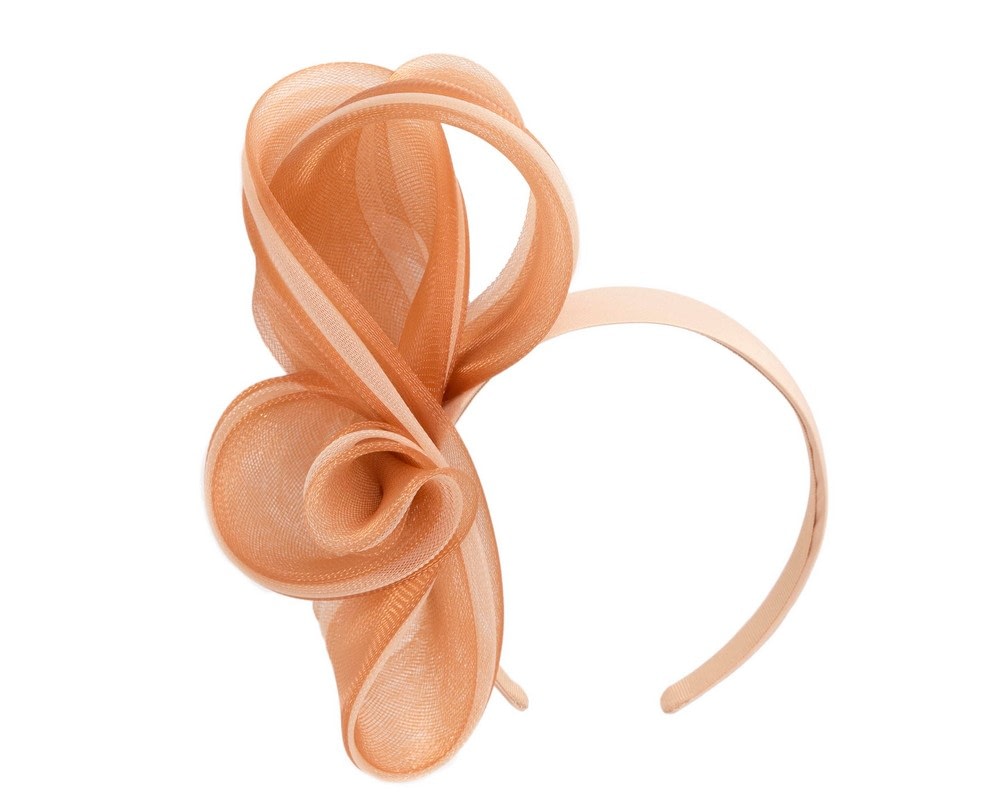 Fascinators Online - Coffee & Nude layered racing fascinator by Fillies Collection