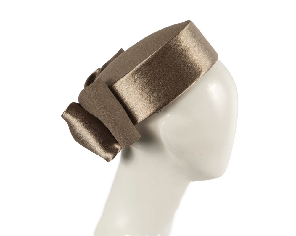 Fascinators Online - Elegant Olive Sculpted Bow Pillbox Hat by Cupids Millinery