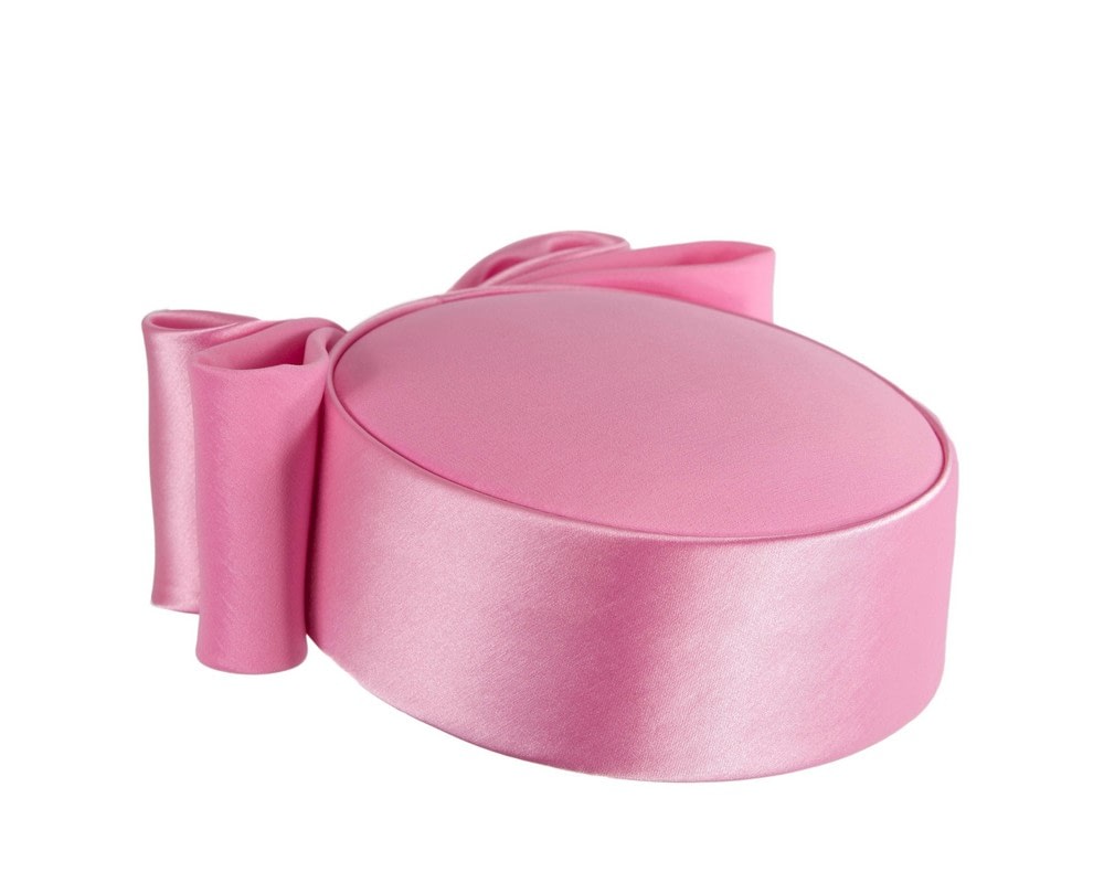 Fascinators Online - Elegant Pink Sculpted Bow Pillbox Hat by Cupids Millinery