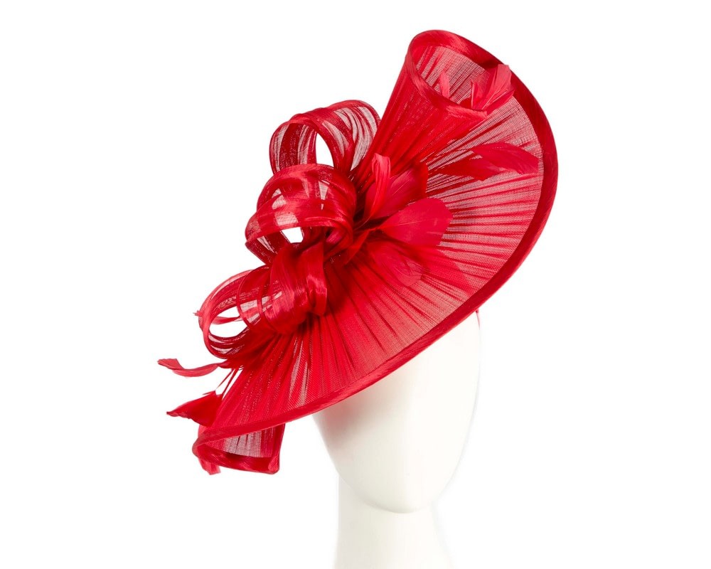 Fascinators Online - Tall Red Jinsin Fillies Collection Fascinator