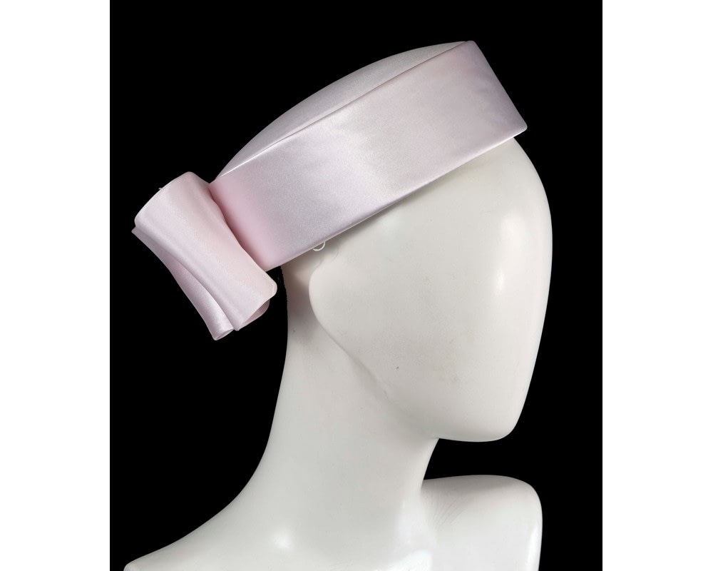 Fascinators Online - Elegant Baby Pink Sculpted Bow Pillbox Hat by Cupids Millinery