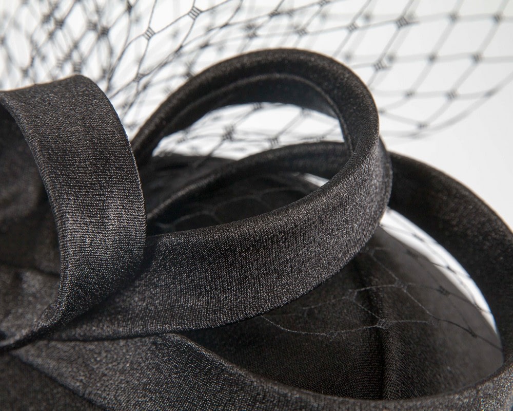 Custom made Black pillbox Hat by Cupids Millinery - Image 6