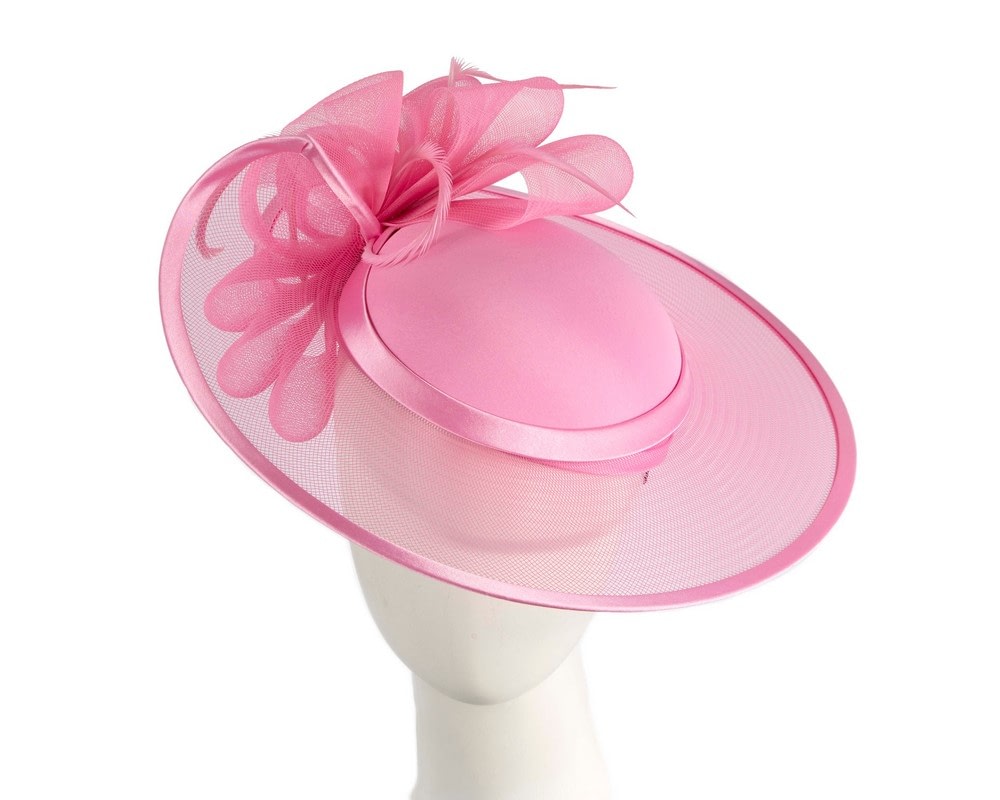 Fascinators Online - Pink custom made Mother of the Bride hat