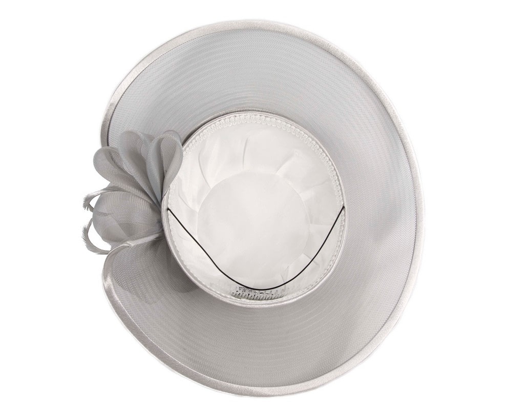 Silver custom made Mother of the Bride hat - Fascinators Online Silver custom made Mother of the Bride hat - Image 5