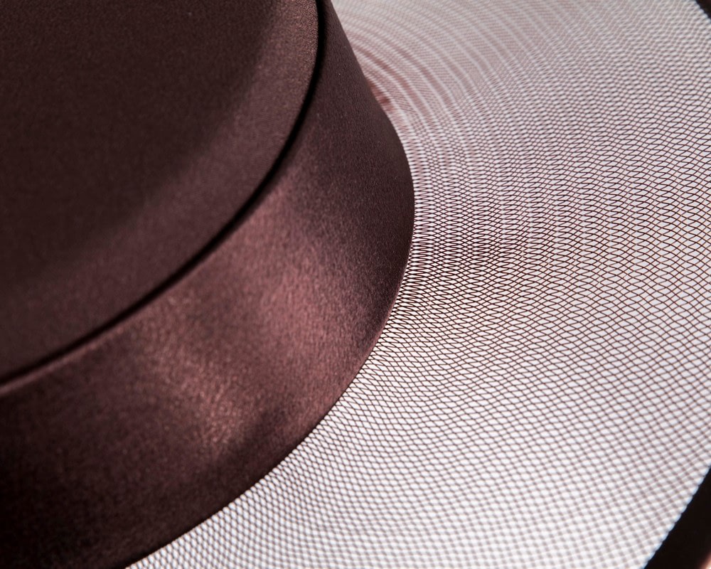 Chocolate boater hat by Cupids Millinery Melbourne - Fascinators Online Chocolate boater hat by Cupids Millinery Melbourne - Image 5