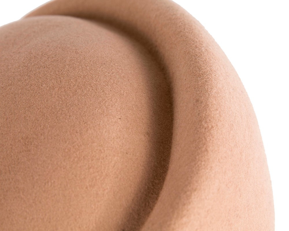 Designers beige felt winter fashion hat by Max Alexander - Fascinators Online Designers beige felt winter fashion hat by Max Alexander - Image 5