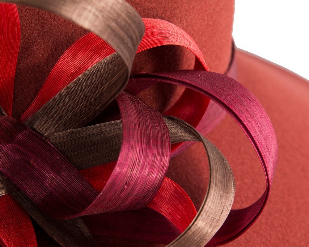 Rust Wide-Brim Ladies Winter Hat by Fillies Collection - Fascinators Online Rust Wide-Brim Ladies Winter Hat by Fillies Collection - Image 5